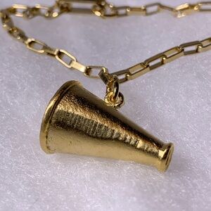 Gold Megaphone Pendant Necklace